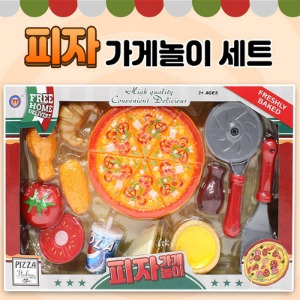 33082-[케이커머스] 피자 가게놀이 세트 / 소꿉놀이 주방놀이 역할놀이 피자자르기 피자썰기 음식모형